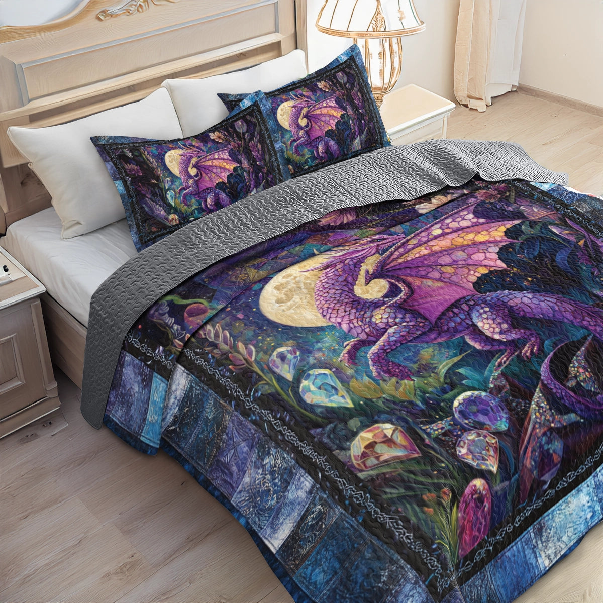 Shineful All Season Quilt 3-Piece Set Celestial Dragon Haven