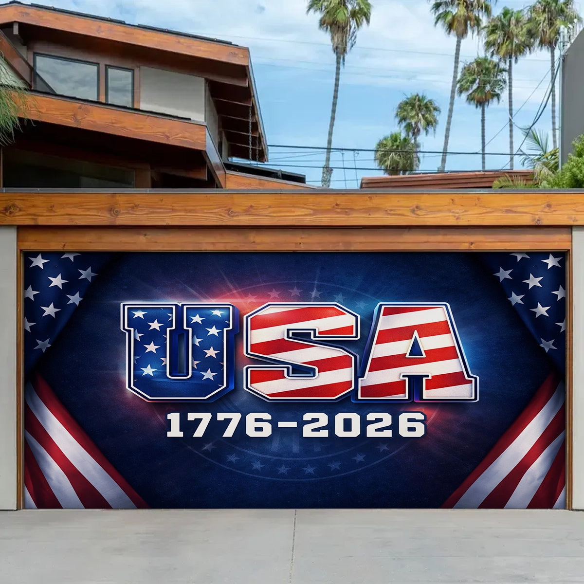 Shineful Garage Door Banner Decoration 250th Anniversary Legacy