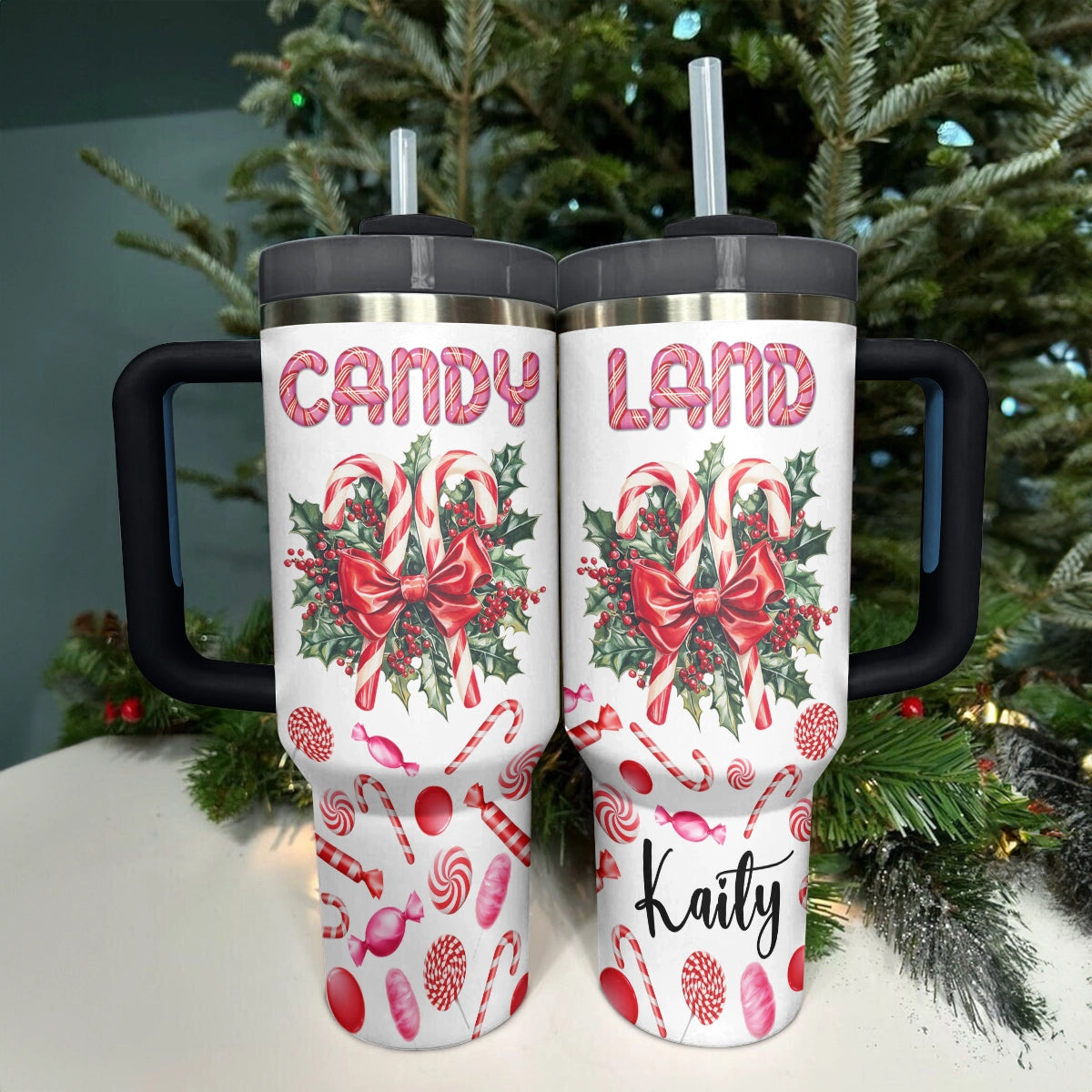 Shineful Glossy Tumbler Personalized Holiday Sweets