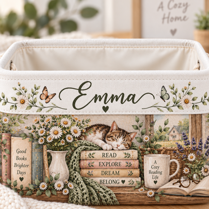 Shineful Cozy Reading Nook Book Basket