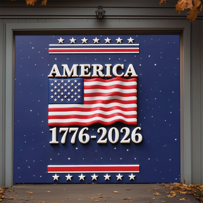 Shineful Garage Door Banner Decoration America Years of Legacy