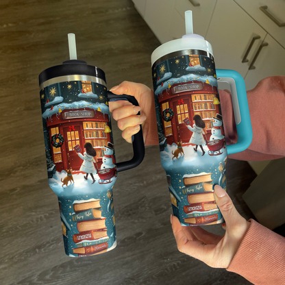 Shineful Tumbler Christmas Little Bookworm