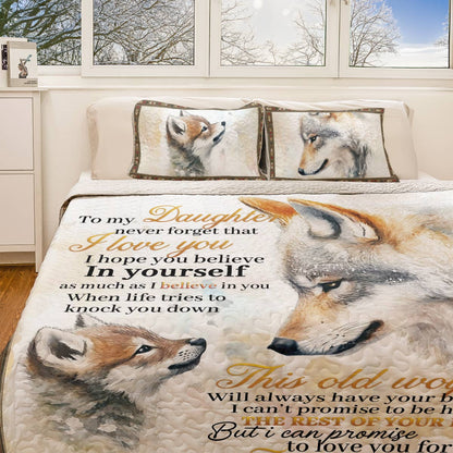 Shineful All Season Quilt 3-Piece Set Wolf Love