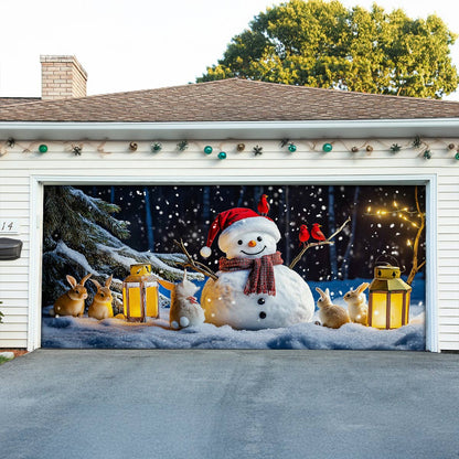 Shineful Garage Door Banner Decoration Winter Night