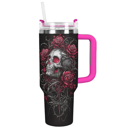 Shineful Tumbler - Crimson Rose Skull