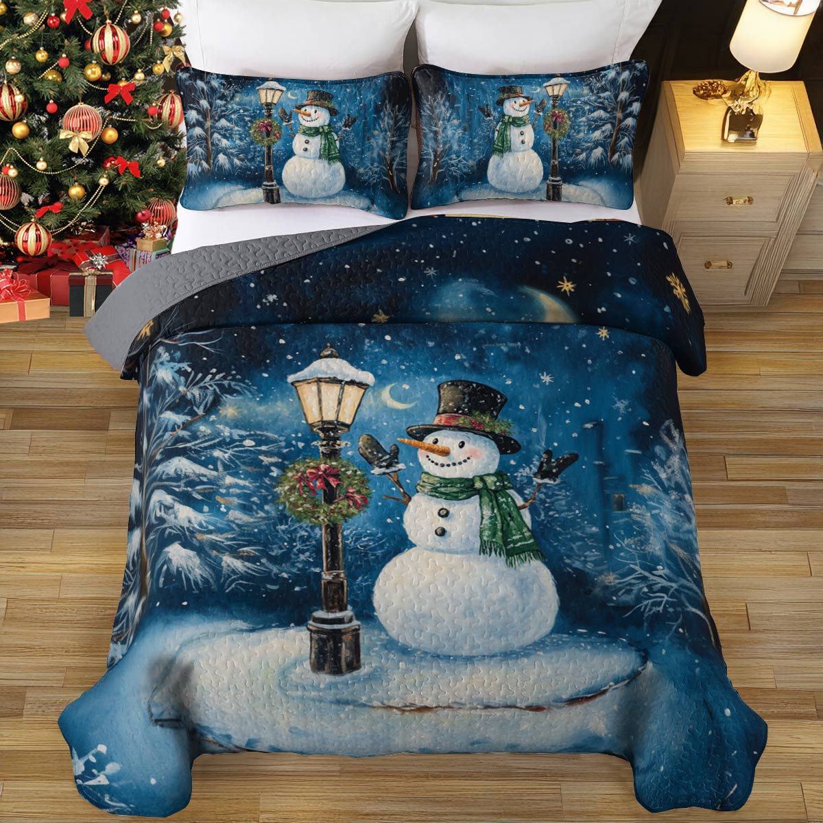 Shineful All Season Quilt 3-Piece Frosty Night