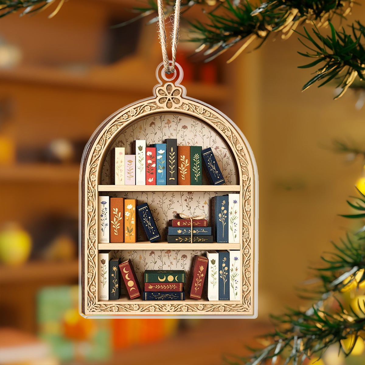 Shineful 2D Acrylic Ornament Literary Christmas