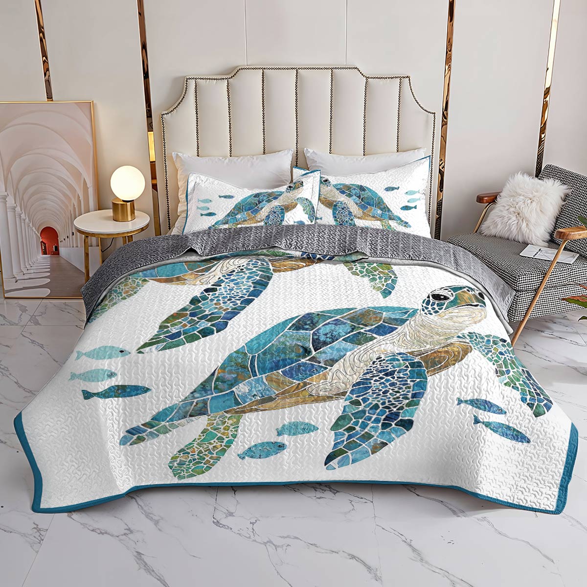 Shineful All Season Quilt 3-Piece Set - Underwater Bliss