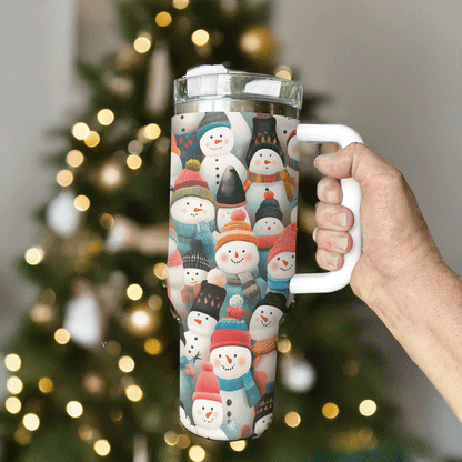 Shineful Tumbler Cozy Snowmen