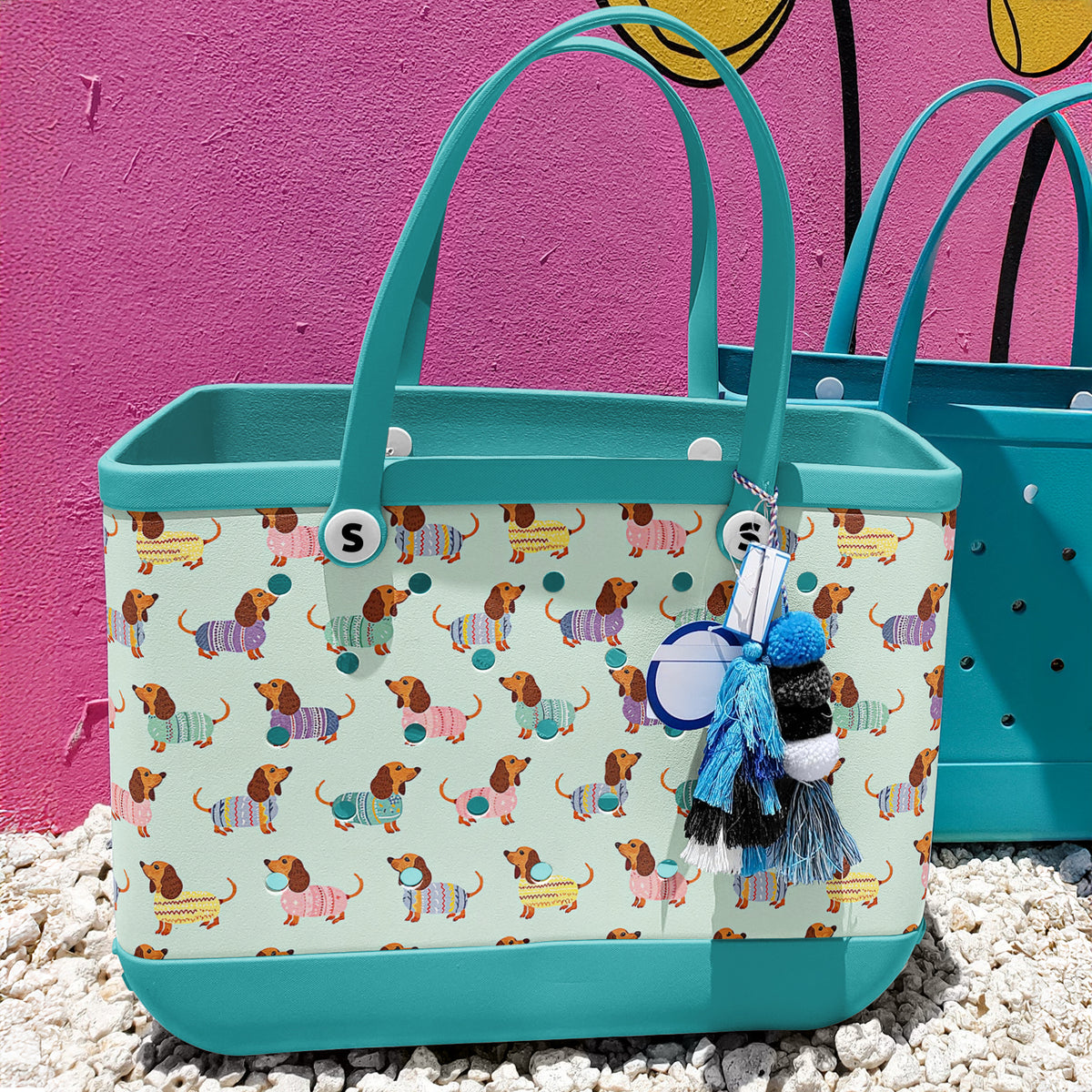 Shineful Beach Bag Colorful Dachshund