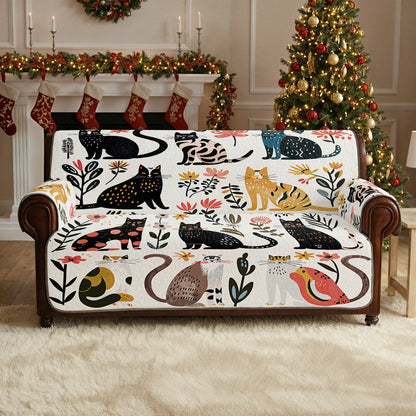 Shineful Sofa Cover Set Botanical Cat Bliss