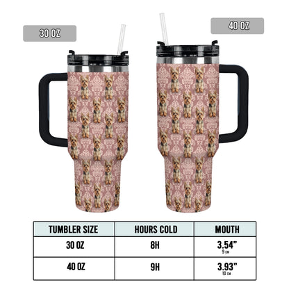 Shineful Tumbler Elegant Yorkie Bliss