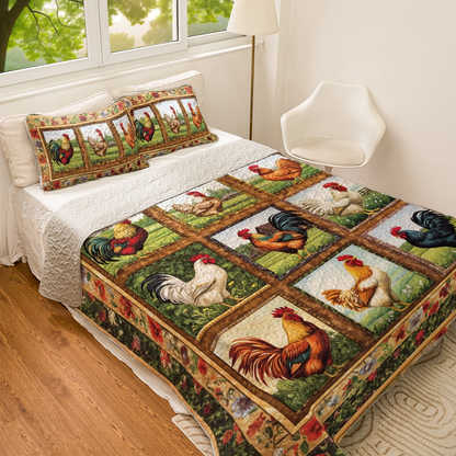 Shineful All Season Quilt 3-Piece Set - Rustic Rooster Haven