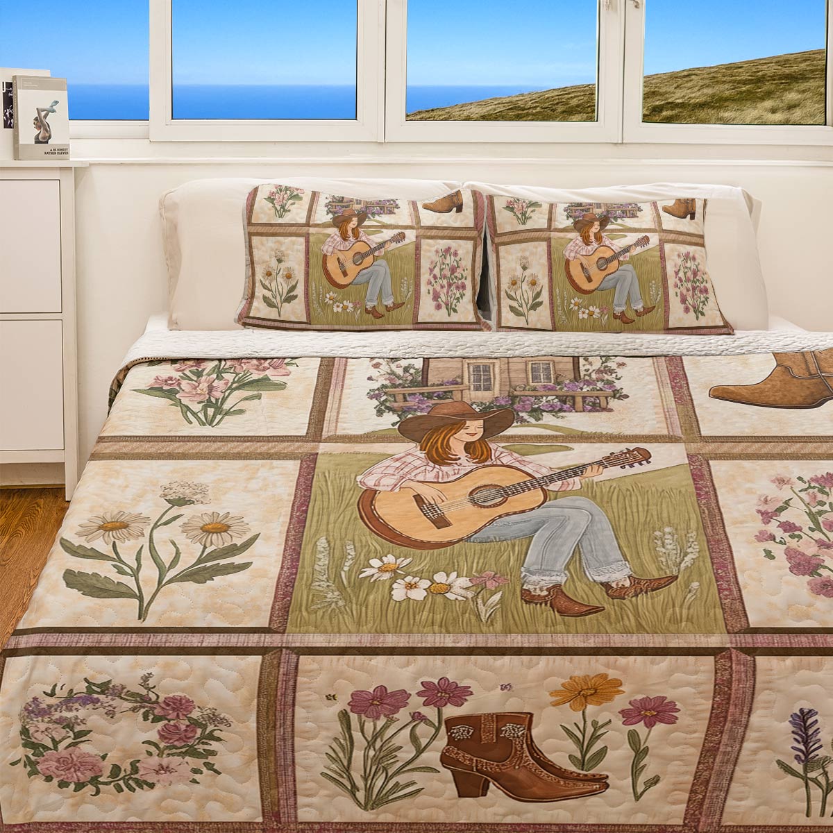 Shineful All Season Quilt 3-Piece Set - Wildflower Cowgirl