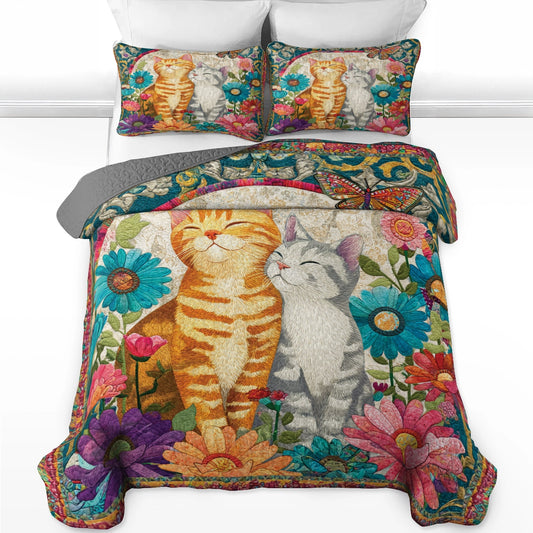 Shineful All Season Quilt 3-Piece Set Where Flowers Bloom