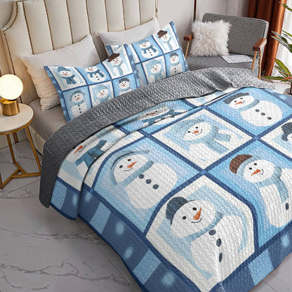 Shineful All Season Quilt 3-Piece Set - Frosty Friends