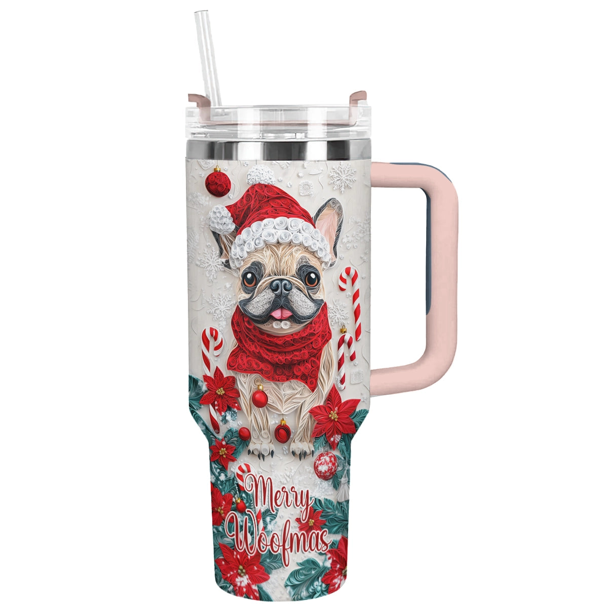 Shineful Tumbler Merry Woofmas Frenchie