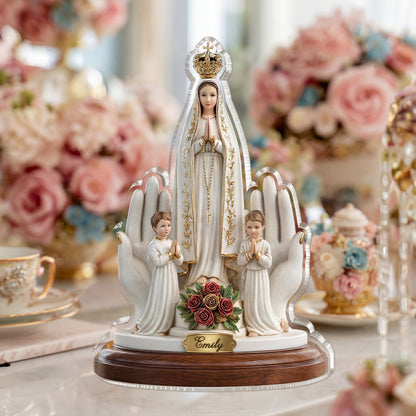 Shineful Custom Shaped Acrylic Plaque Sacred Mother & Children Crowned