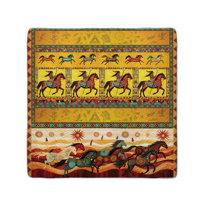 Shineful All Season Quilt 3-Piece Set Native America Warrior