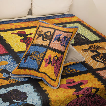 Shineful All Season Quilt 3-Piece Set - Black Women Chic & Cheerful