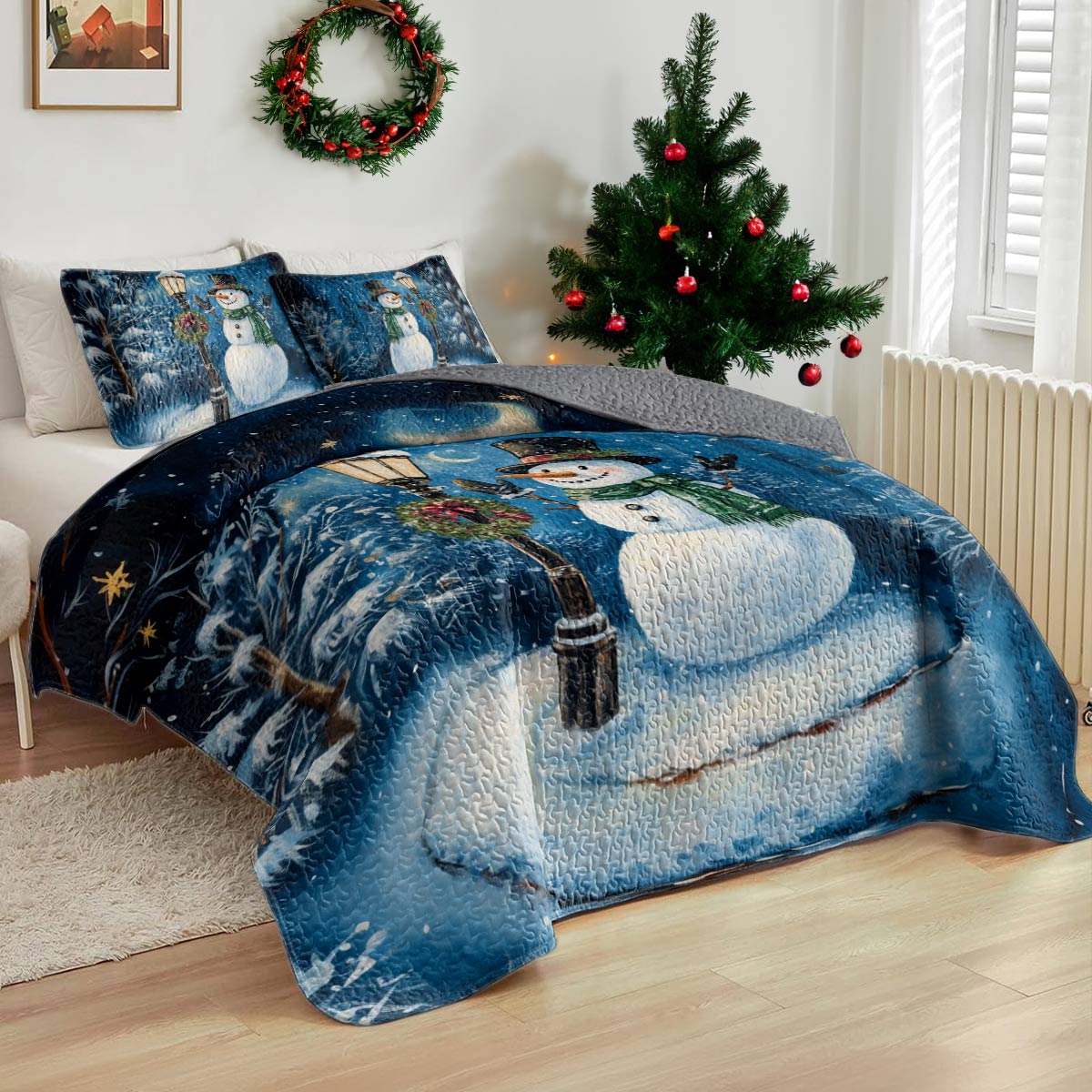Shineful All Season Quilt 3-Piece Frosty Night