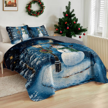 Shineful All Season Quilt 3-Piece Frosty Night