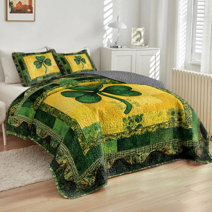 Shineful All Season Quilt 3-Piece Set - Celtic Shamrock Blessings
