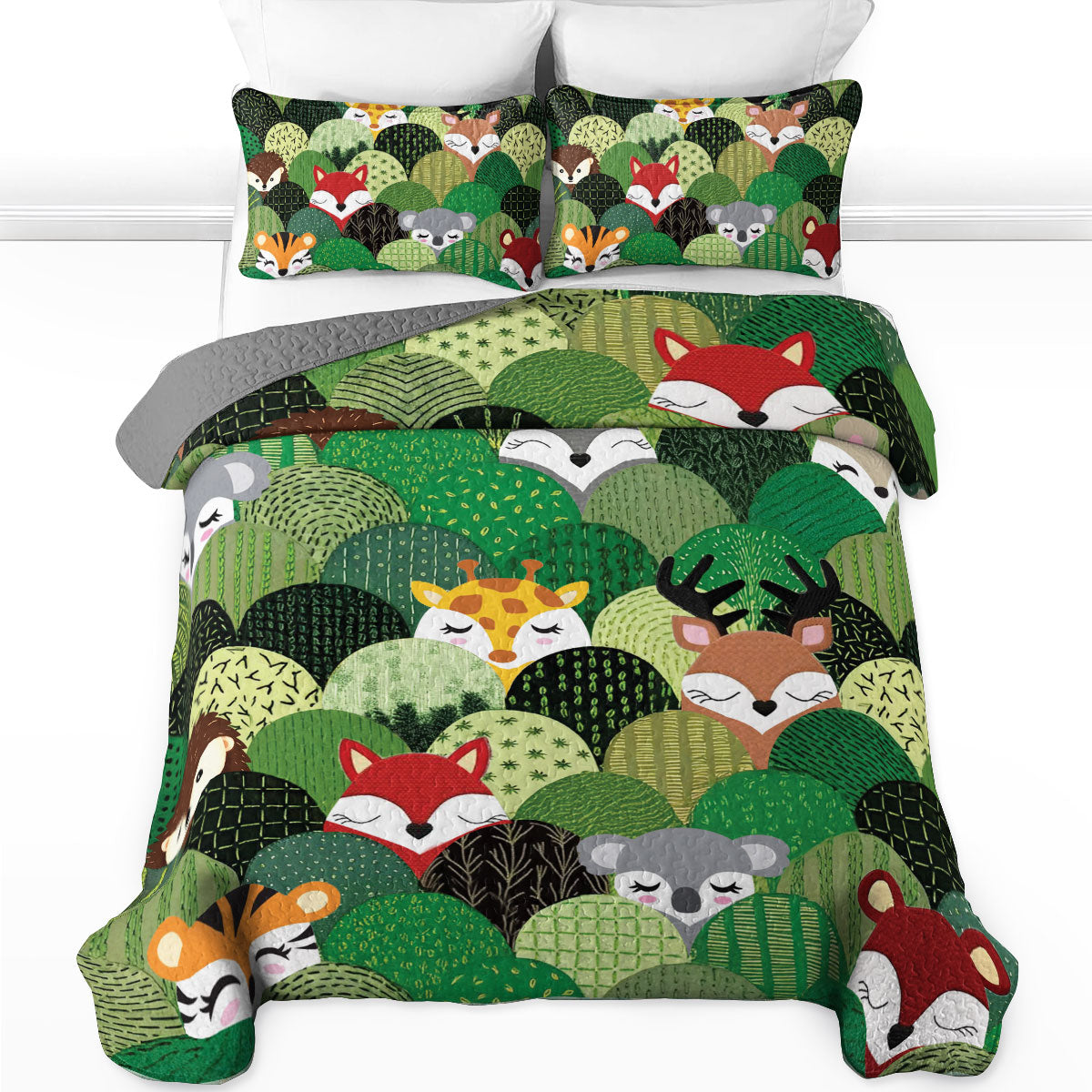 Shineful All Season Quilt 3-Piece Set Woodland Hills Hide & Seek