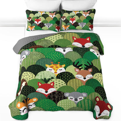 Shineful All Season Quilt 3-Piece Set Woodland Hills Hide & Seek