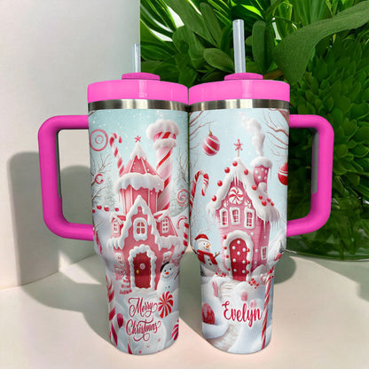 Shineful Tumbler Personalized Candy Cane Wonderland