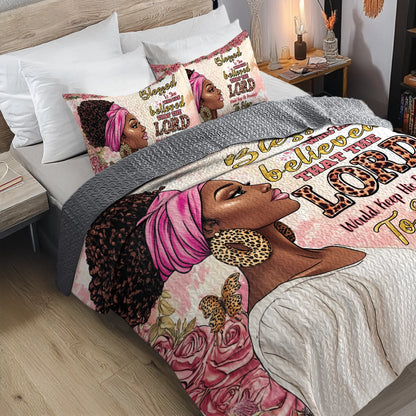 Shineful All Season Quilt 3-Piece Set - Black Women's Ballad
