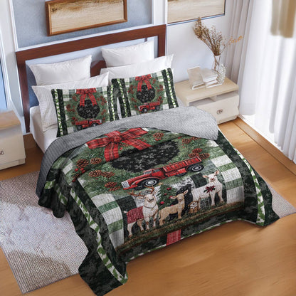 Shineful All Season Quilt 3-Piece Set Festive Farm