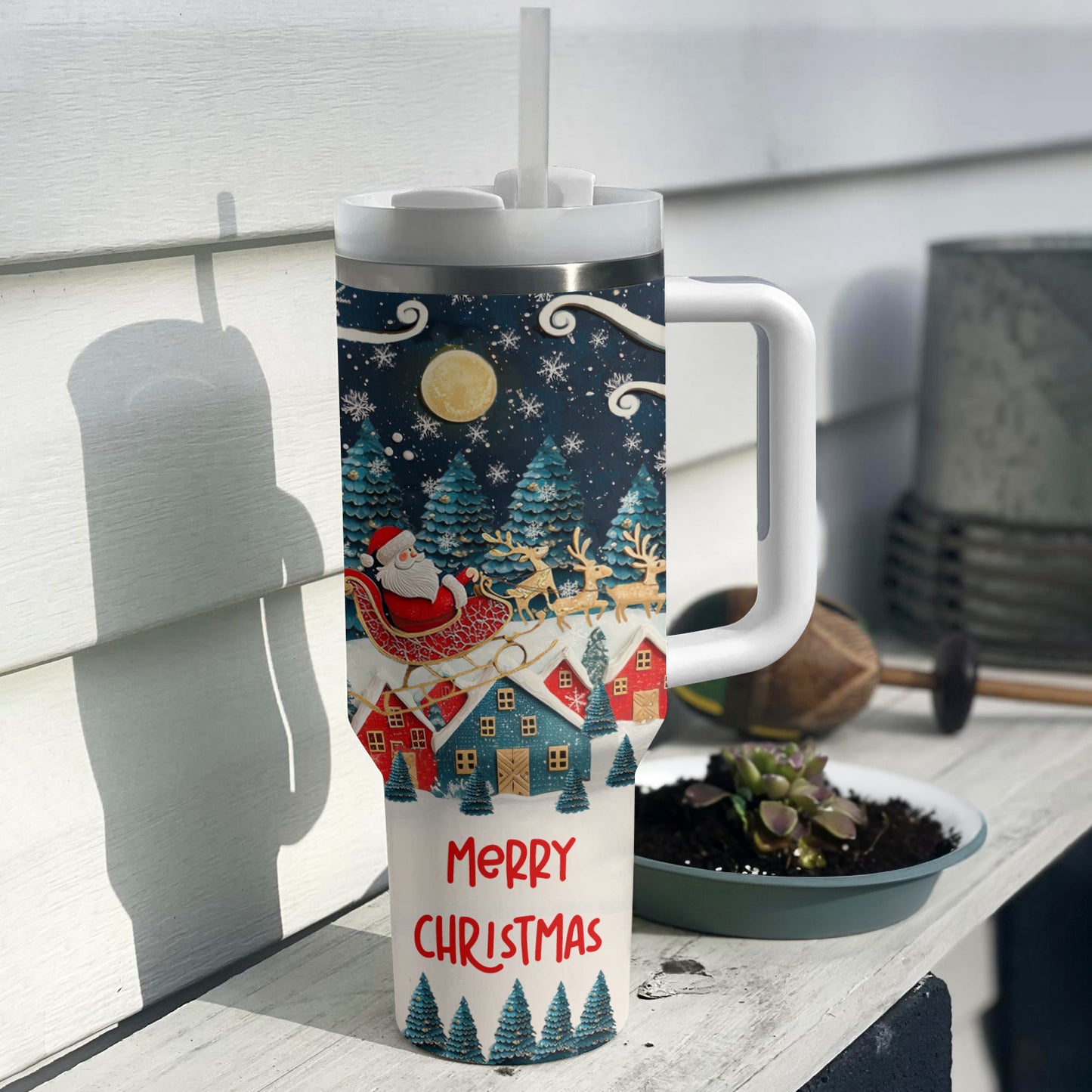 Shineful Tumbler Joyful Christmas Santa