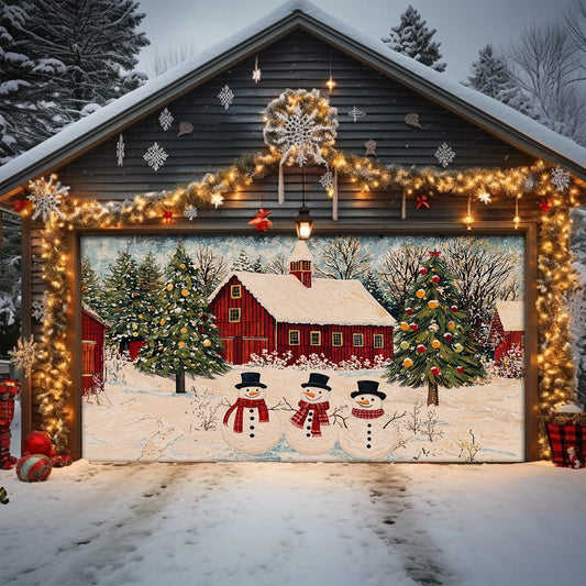 Shineful Garage Door Banner Decoration - Country Christmas Charm
