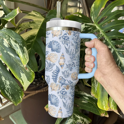 Shineful Tumbler Coral & Shells Coastal
