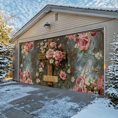 Shineful Garage Door Banner Decoration Saved The Grace