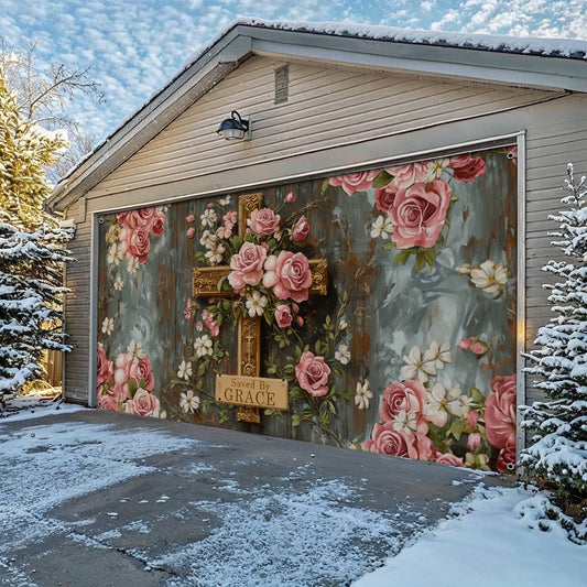 Shineful Garage Door Banner Decoration Saved The Grace