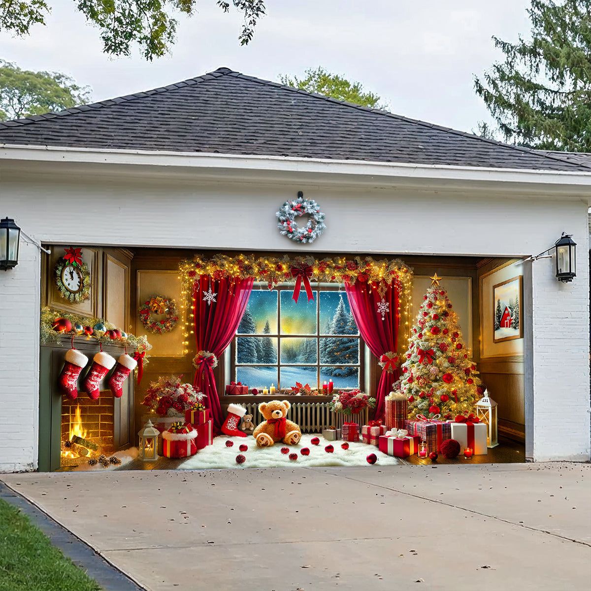 Shineful Garage Door Banner Decoration - A Christmas To Remember