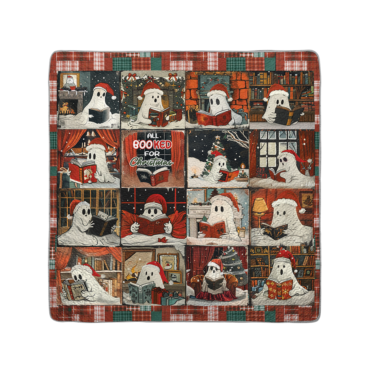 Shineful All Season Quilt 3-Piece Set Santa Bookish Boo