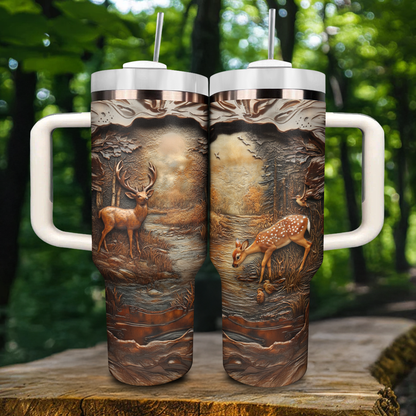 Shineful Tumbler Majestic Deer Wood
