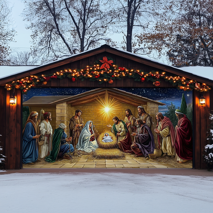 Shineful Garage Door Banner Decoration - Sacred Night