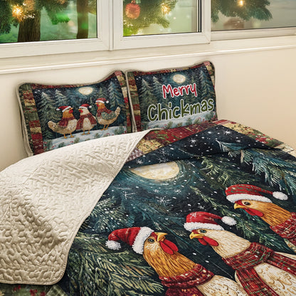 Shineful All Season Quilt 3-Piece Set - Chickmas Cheer