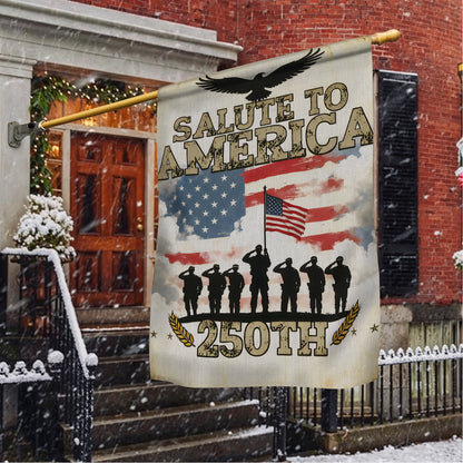 Shineful House Flag 30" x 40" - Salute to America