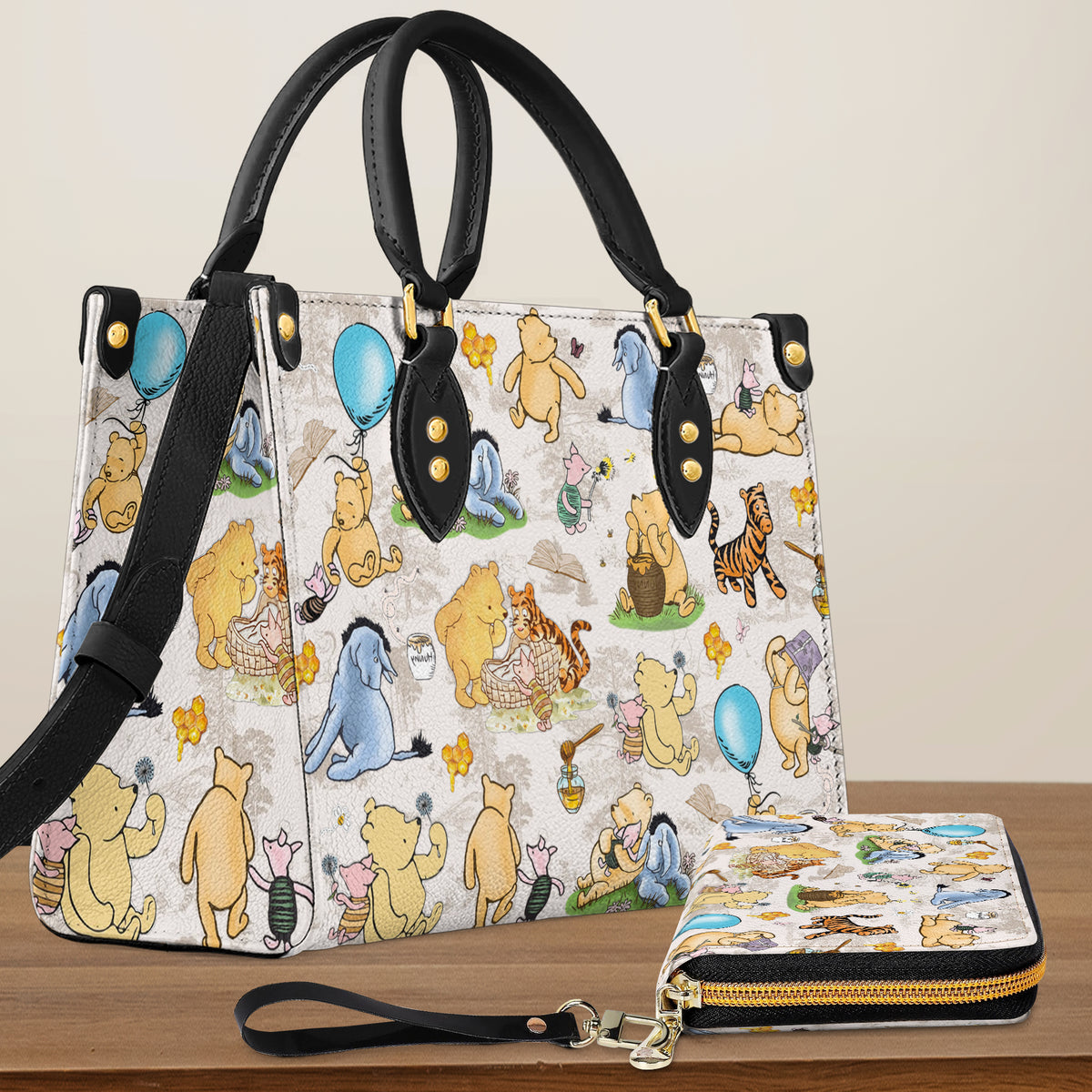 Shineful Leather Bag Pooh Friends
