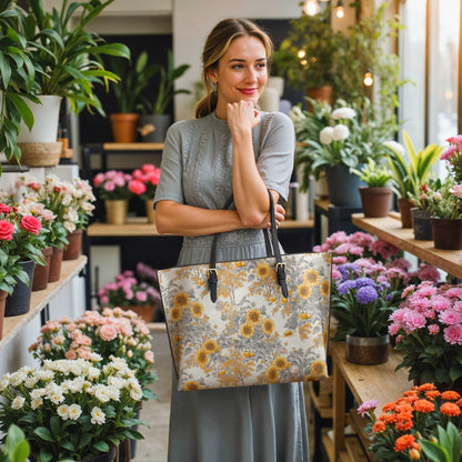 Shineful Leather Tote Bag Georgia Sunshine Sunflower