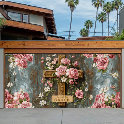 Shineful Garage Door Banner Decoration Saved The Grace