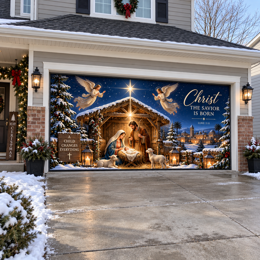 Shineful Bethlehem Star Garage Door Banner Decoration