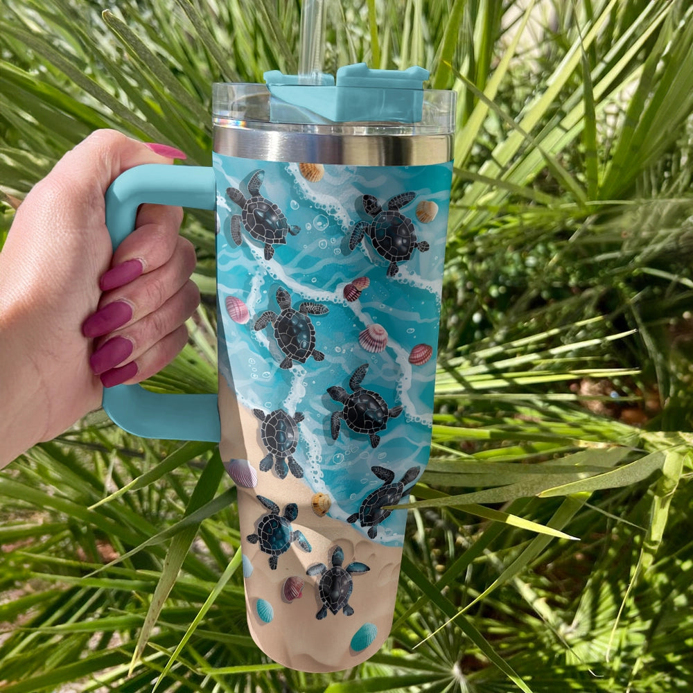 Shineful Tumbler Beach Bound Turtle