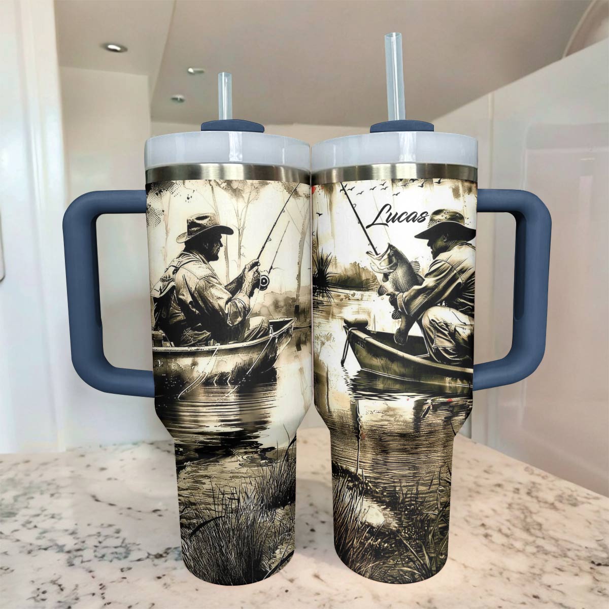 Shineful Tumbler Personalized Stunning Fishman