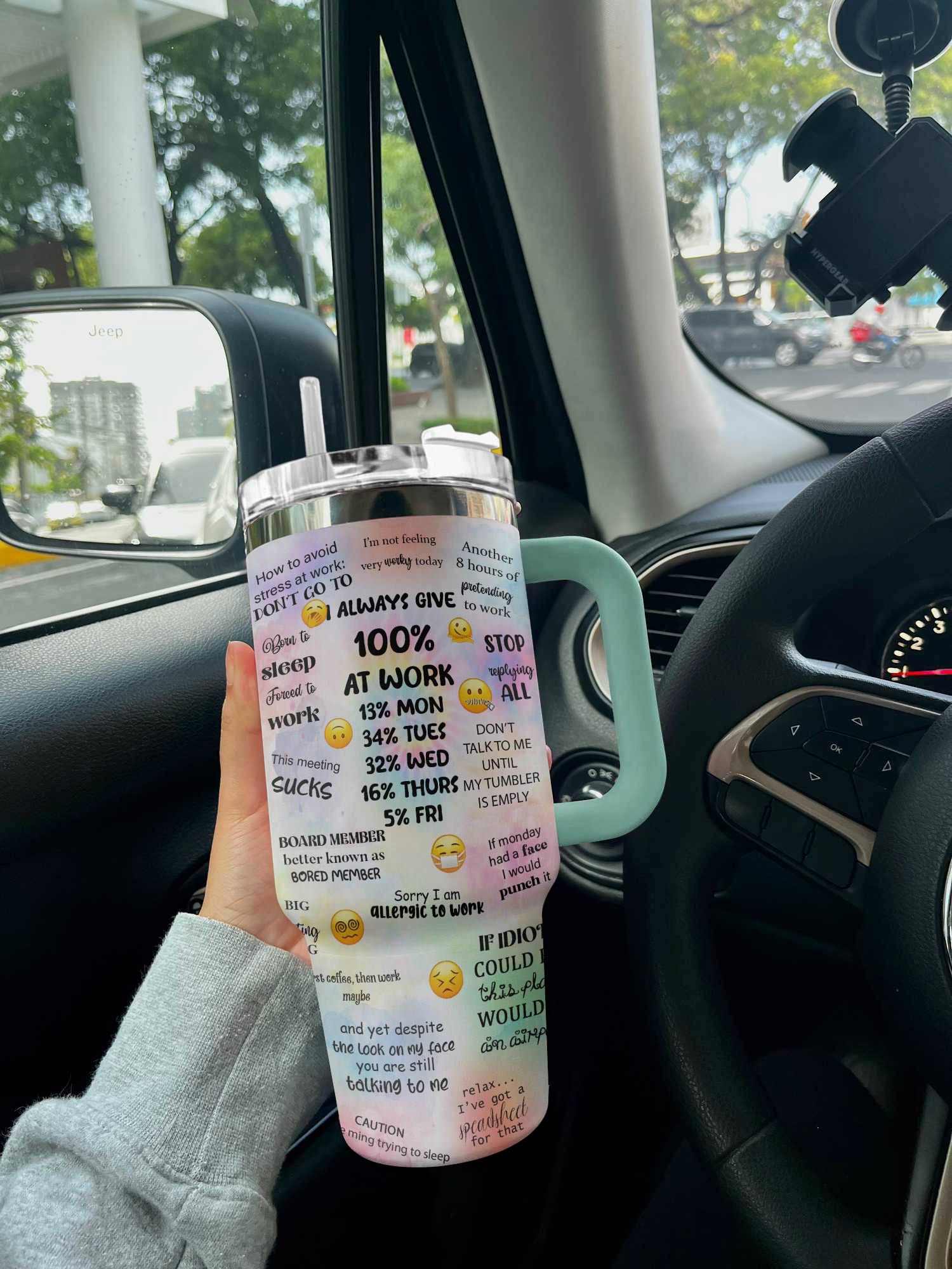 Office 40 Oz Shineful™ Tumbler Working Life Lk8 Mint 40Oz